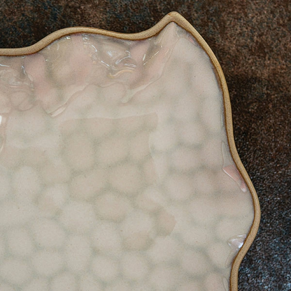 Блюдо для подачи Le CoQ Кюпсели Д=22 Ш=17 см бежевый