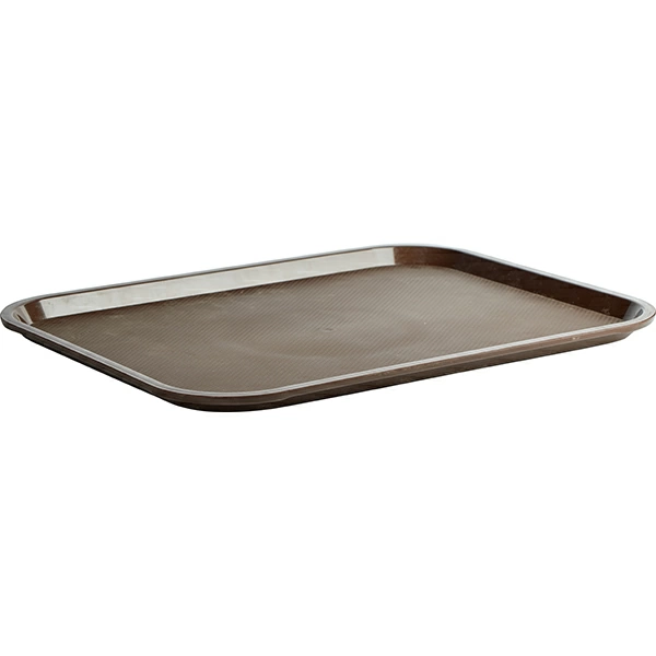 Поднос для  Фаст Фуд; пластик; H=2,L=45.5,B=35.5см; коричнев.