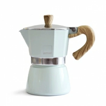 Гейзерная кофеварка Gnali&Zani Venezia зеленая на 3п, для индукции