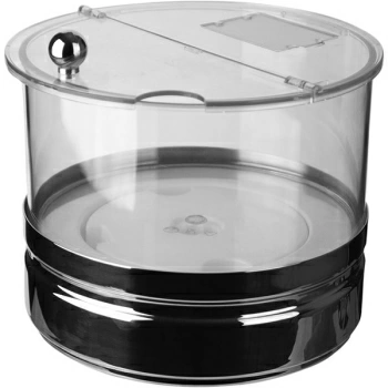 Емкость для фрукт.салата, с охл.элемент; пластик,сталь; 4л; D=24,H=19см; прозр.,металлич.