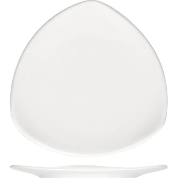 Тарелка треугольная «Опшенс»; фарфор; L=26,B=26см; белый