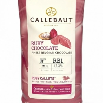 Шоколад Barry Callebaut Рубиновый Ruby в галетах 47.3% 10 кг