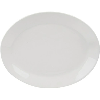 Блюдо овал. «Монако Вайт»; фарфор; L=28,B=21.5см; белый