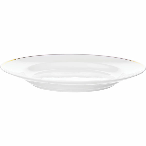 Тарелка мелкая «Идиллия»; фарфор; D=26.5,H=3.4см; белый,золотой