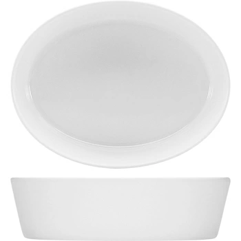 Салатник овальный «Пьюрити»; фарфор; 180мл; L=11.7,B=9см; белый