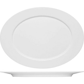 Блюдо овал. «Пьюрити»; фарфор; L=38,B=26см; белый