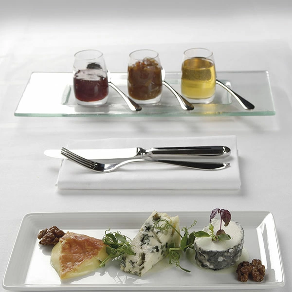 Блюдо прямоуг. «Аура»; фарфор; L=24,B=12см; белый