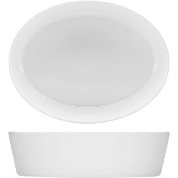 Салатник овальный «Пьюрити»; фарфор; 500мл; L=16.3,B=12.3см; белый