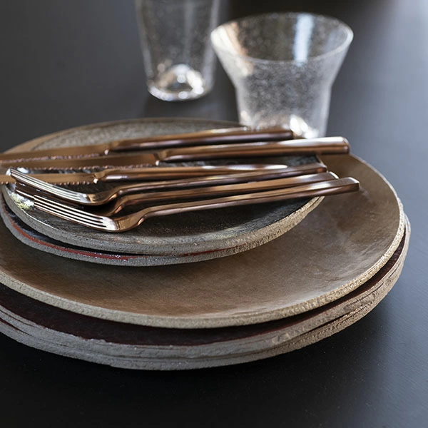 Тарелка бетон; D=20см; коричнев.,серый