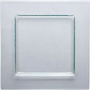 Тарелка квадратная «Бордер»; стекло; H=1.5,L=25.5,B=25.3см; прозр.