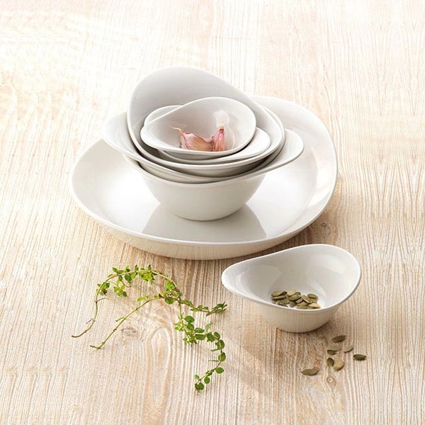 Салатник «ФриСтайл»; фарфор; 400мл; D=18,H=8,L=15см; белый