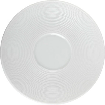 Блюдце «Граффити»; фарфор; D=11.3см; белый