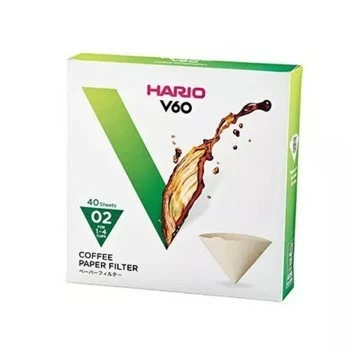 Фильтры Hario V60 бумажные неотбеленные 40 шт (Япония)