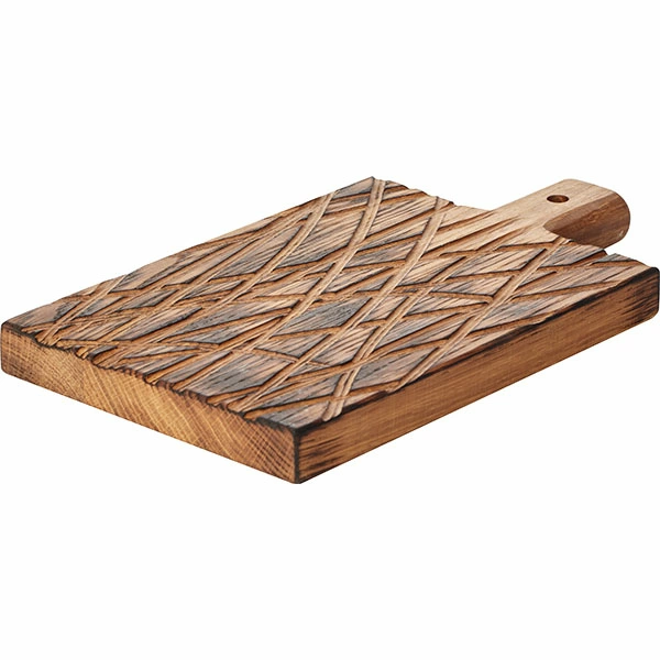 Доска для подачи прямоуг.с ручкой(6.5см); дуб; H=25,L=230,B=170мм