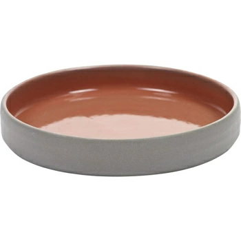 Салатник «Даск»; керамика; D=12,H=2см; серый,красный