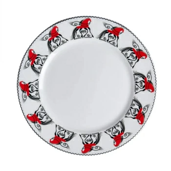 Тарелка Мезень Классик Кони Д=250 мм фарфор белый