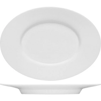 Блюдо овал. «Пьюрити»; фарфор; L=18см; белый