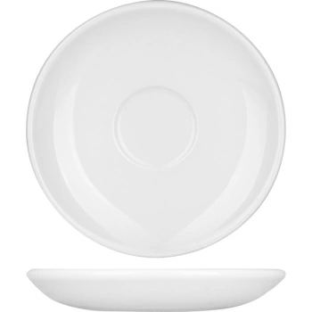 Блюдце «Лив»; фарфор; D=12.5,H=1.5см; белый