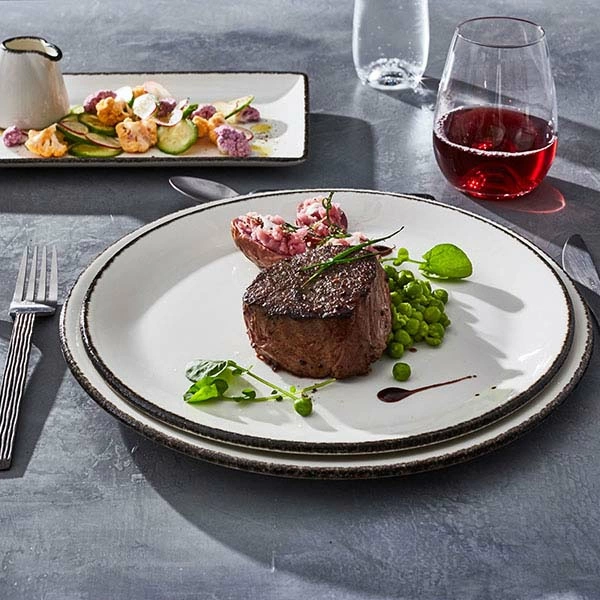 Блюдо прямоуг. «Чакоул дэпл»; фарфор; L=27,B=16.8см; белый