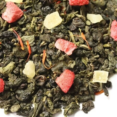 Чай ароматизированный зеленый Земляника со сливками LBS Tea