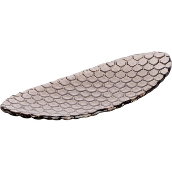 Блюдо для подачи; L=28,B=11.5см; коричнев.