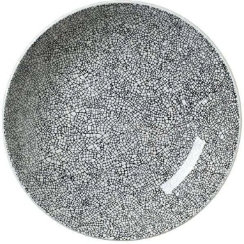 Салатник «Инк Блэк»; фарфор; D=25.3см; белый,черный