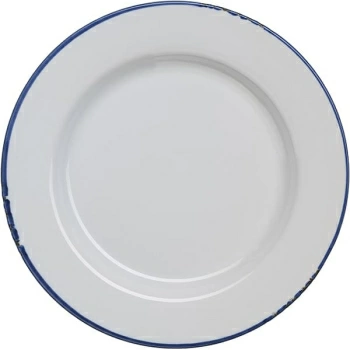 Тарелка мелкая «Эйвбери блю»; керамика; D=20,H=2.2см; белый,синий