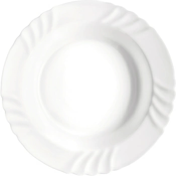 Блюдо глубокое «Эбро»; стекло; D=32см; белый