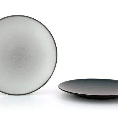Тарелка для хлеба «Экинокс»; фарфор; D=16,H=2см; серый