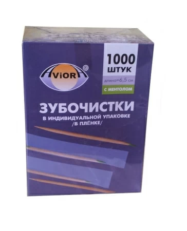 Зубочистки с ментолом Aviora в индивидуальной п/п упаковке