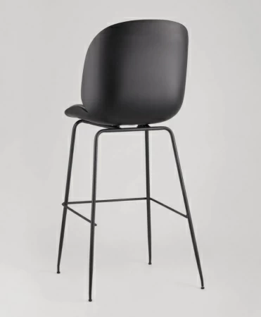 Стул барный Beetle PU со спинкой серый