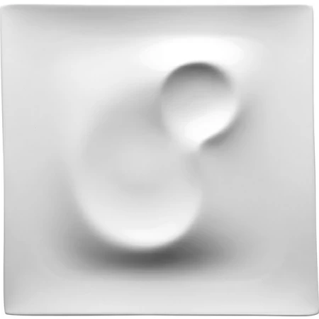 Блюдо серв. «Крушиал Дэт»; фарфор; H=3,L=28,B=28см; белый