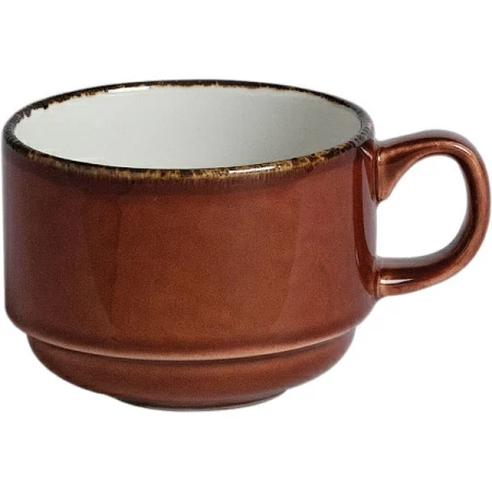 Чашка чайная «Террамеса мокка»; фарфор; 225мл; D=8,H=6,L=11см; тем.корич.