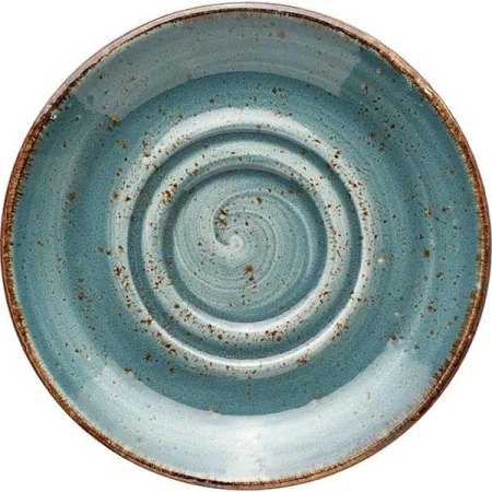Блюдце «Крафт»; фарфор; D=16.5,H=1.5см; синий