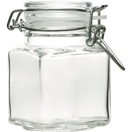 Банка для сыпучих продуктов ,стекло; силикон,металл; 100мл; прозр.