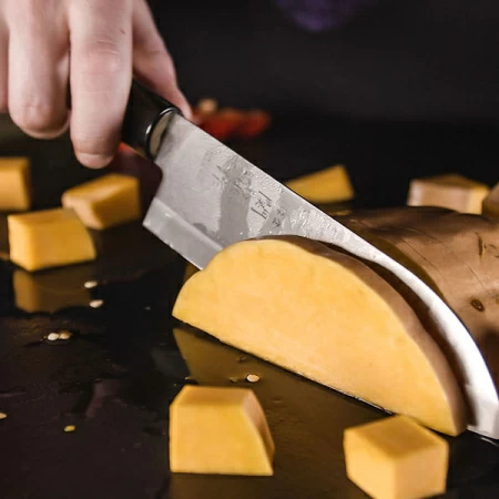 Нож кухонный «Киото» двусторонняя заточка; сталь нерж.,дерево; L=29.5/16.5см