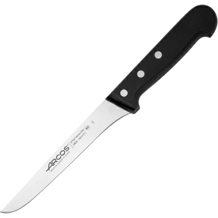 Нож для обвалки мяса «Универсал»; сталь нерж.,полиоксиметилен; L=285/160,B=20мм; черный,металлич.