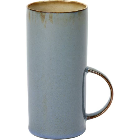 Кружка; керамика; 280мл; D=6,H=13,L=8см; серый,голуб.