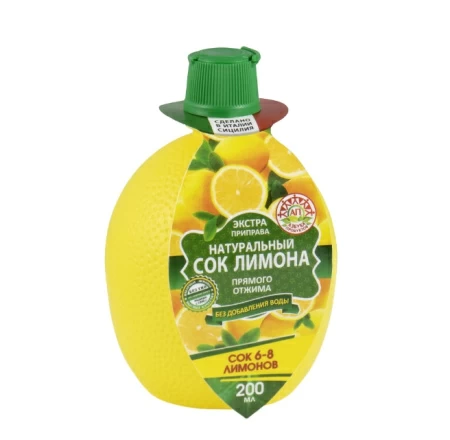 Натуральный сок лимона Азбука Продуктов 200 мл