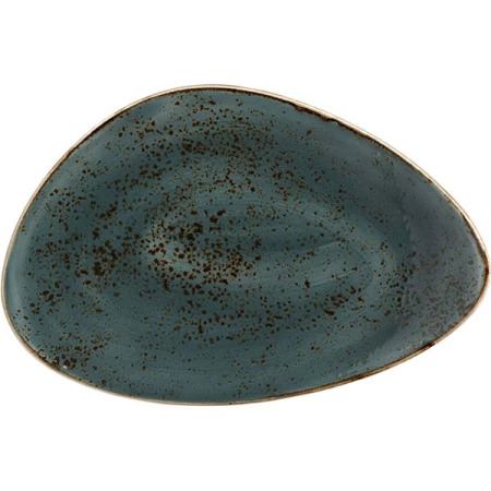 Блюдо «Крафт»; фарфор; H=3.5,L=37,B=24см; синий