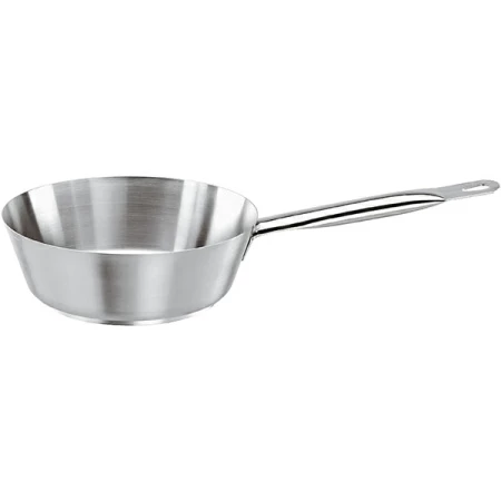 Сотейник (индукция); сталь нерж.; 1л; D=16,H=6.7,L=31.6см; металлич.