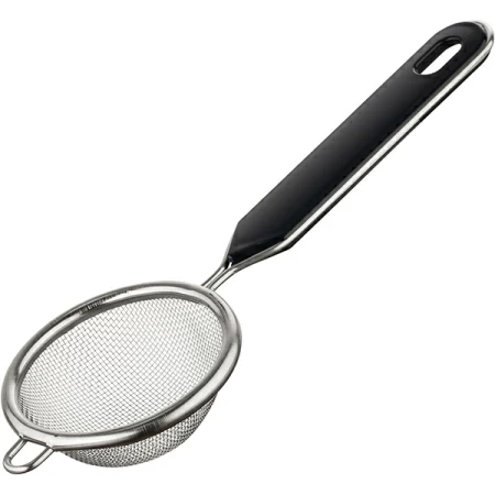 Сито с ручкой; сталь нерж.; D=7,H=2.5,L=17см; металлич.