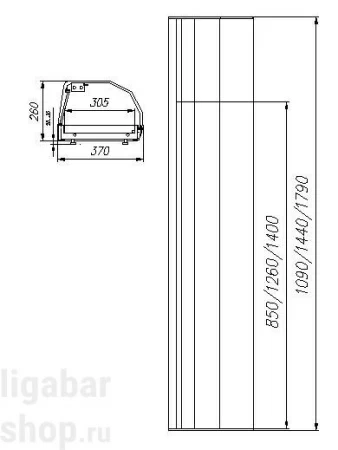 Витрина холодильная Carboma Polus A37 SM 1,0-1 (ВХСв-1,0 Carboma)