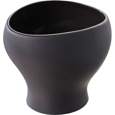 Бульонная чашка; керамика; 450мл; D=10.3см; черный
