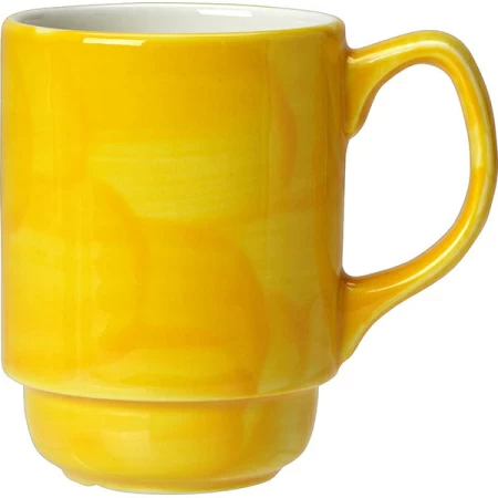 Кружка «Фридом Еллоу»; фарфор; 260мл; D=7,H=9.5,L=10см; белый,желт.