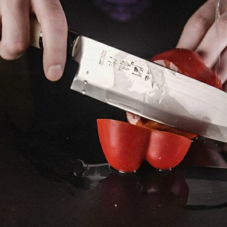 Нож кухонный «Киото» двусторонняя заточка; сталь нерж.,дерево; L=23.5/12,B=2.5см
