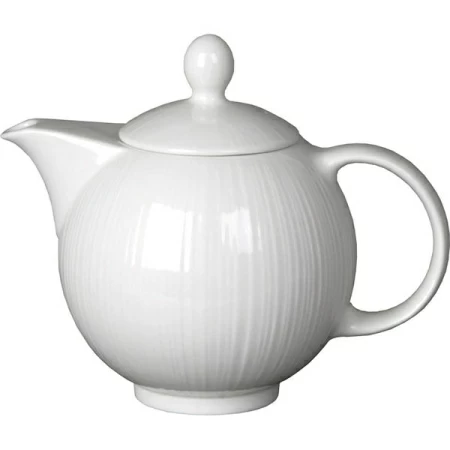 Чайник «Спайро»; фарфор; 600мл; D=6,H=17,L=19,B=13см; белый