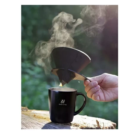 Воронка Hario Zebrang Flat V60-02 силикон черный