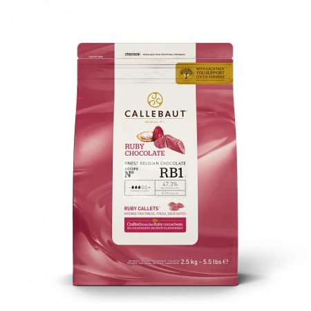 Шоколад Barry Callebaut Рубиновый Ruby в галетах 47.3% 2.5 кг
