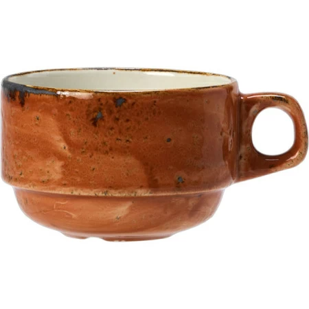 Чашка чайная «Крафт»; фарфор; 285мл; D=9,H=6.5,L=13см; терракот